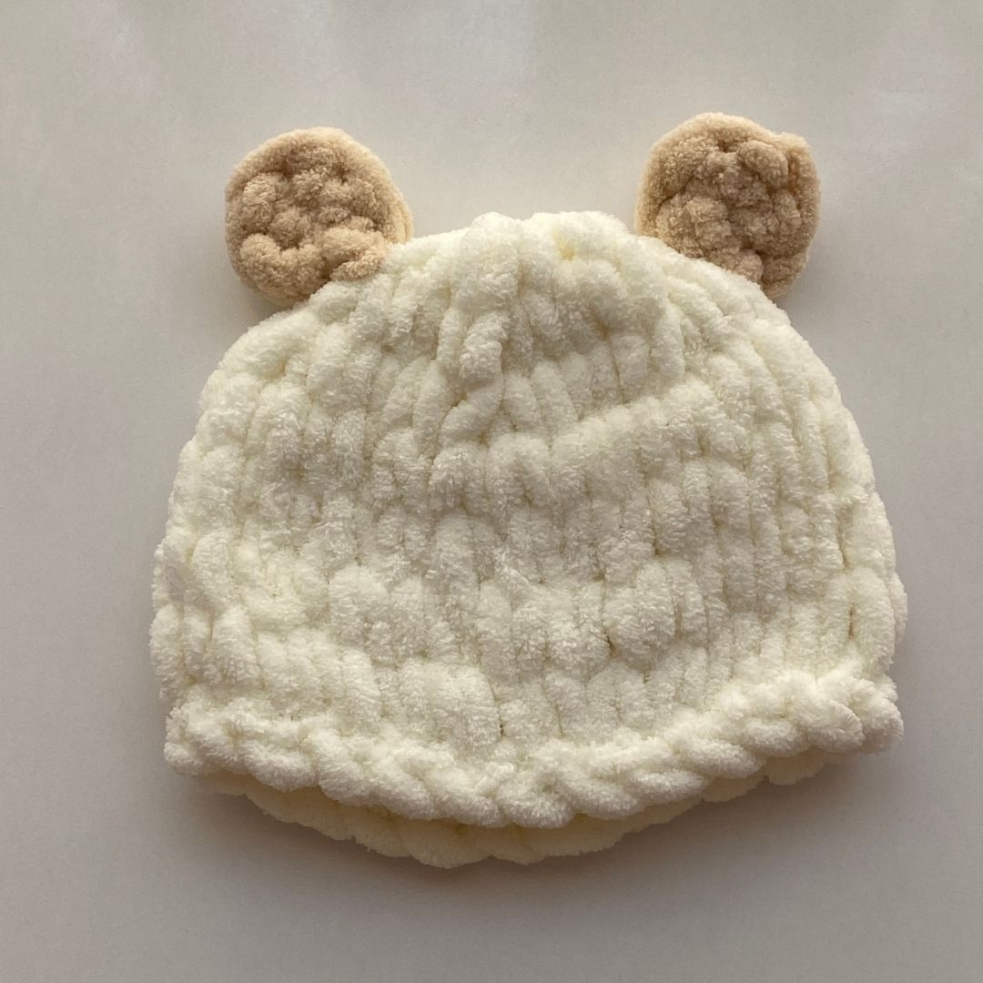 Puffy % 100 Pamuk Yelek - Patik - Bere Takımı Krem