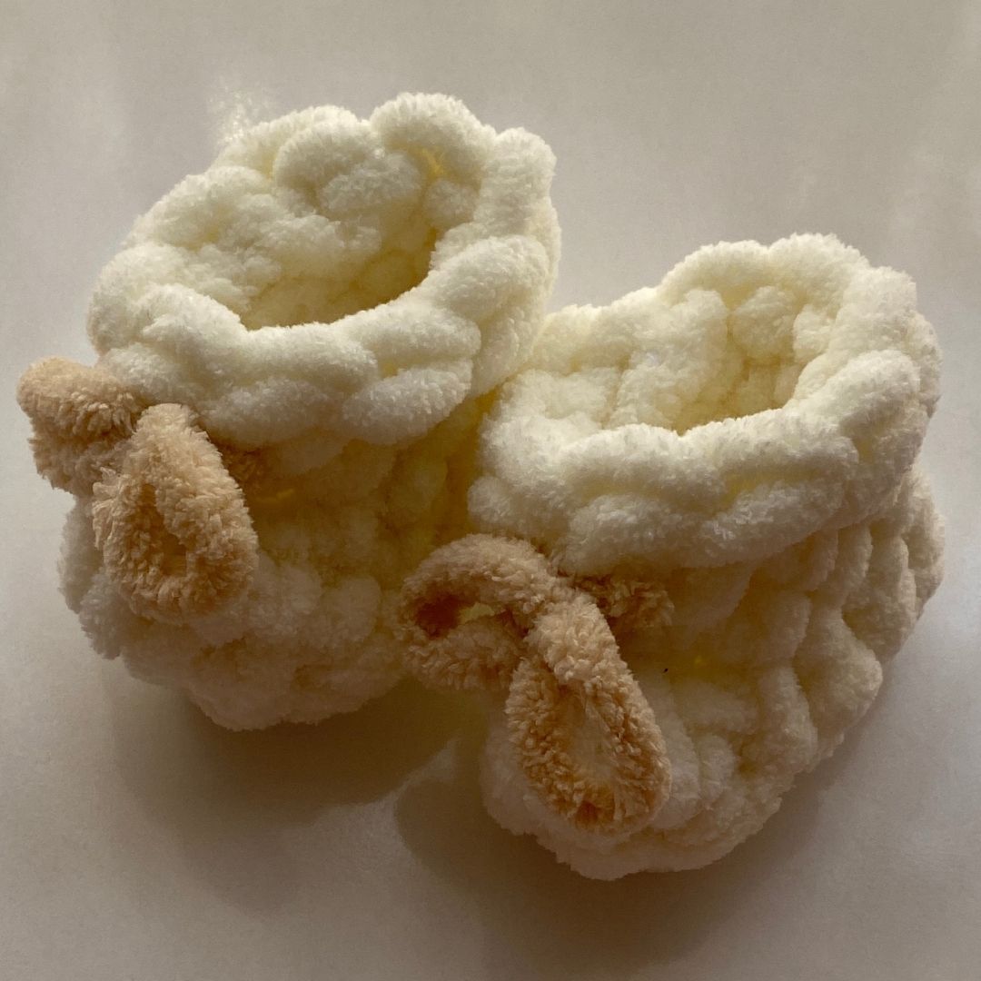 Puffy % 100 Pamuk Yelek - Patik - Bere Takımı Krem