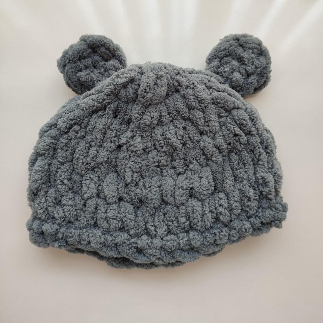 Puffy % 100 Pamuk Yelek - Patik - Bere Takımı Gri