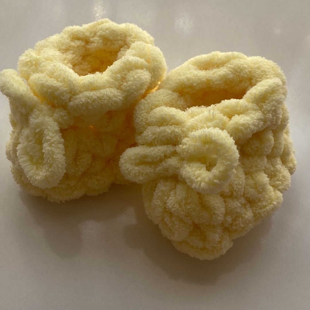 Puffy % 100 Pamuk Yelek - Patik - Bere Takımı Sarı