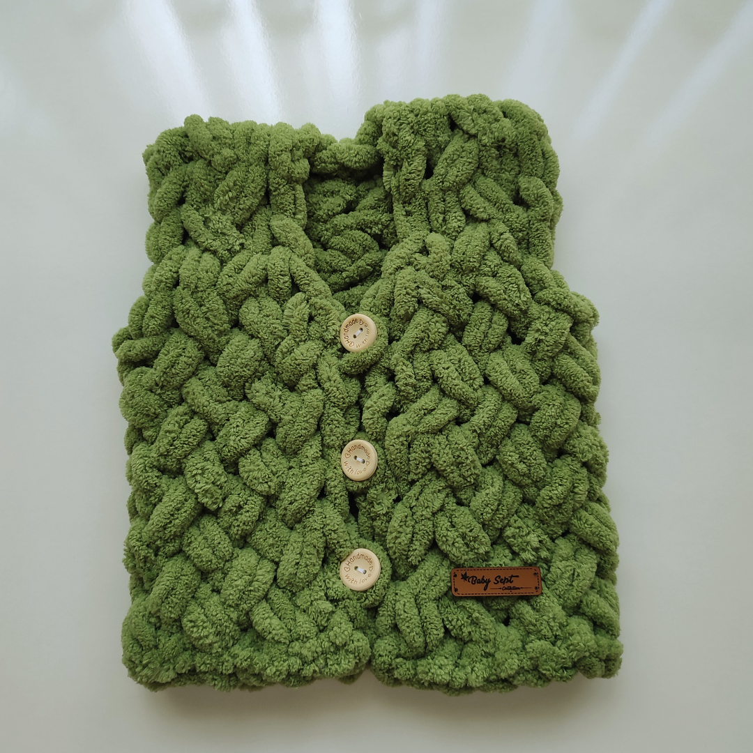 Puffy % 100 Pamuk Yelek - Patik - Bere Takımı Yeşil